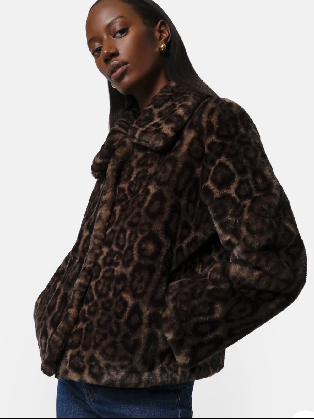 Apparis Dark Leopard Jacket in XS. NWT